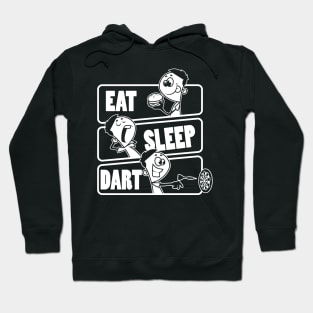 Eat Sleep Dart Repeat - Gift for dart player print Hoodie